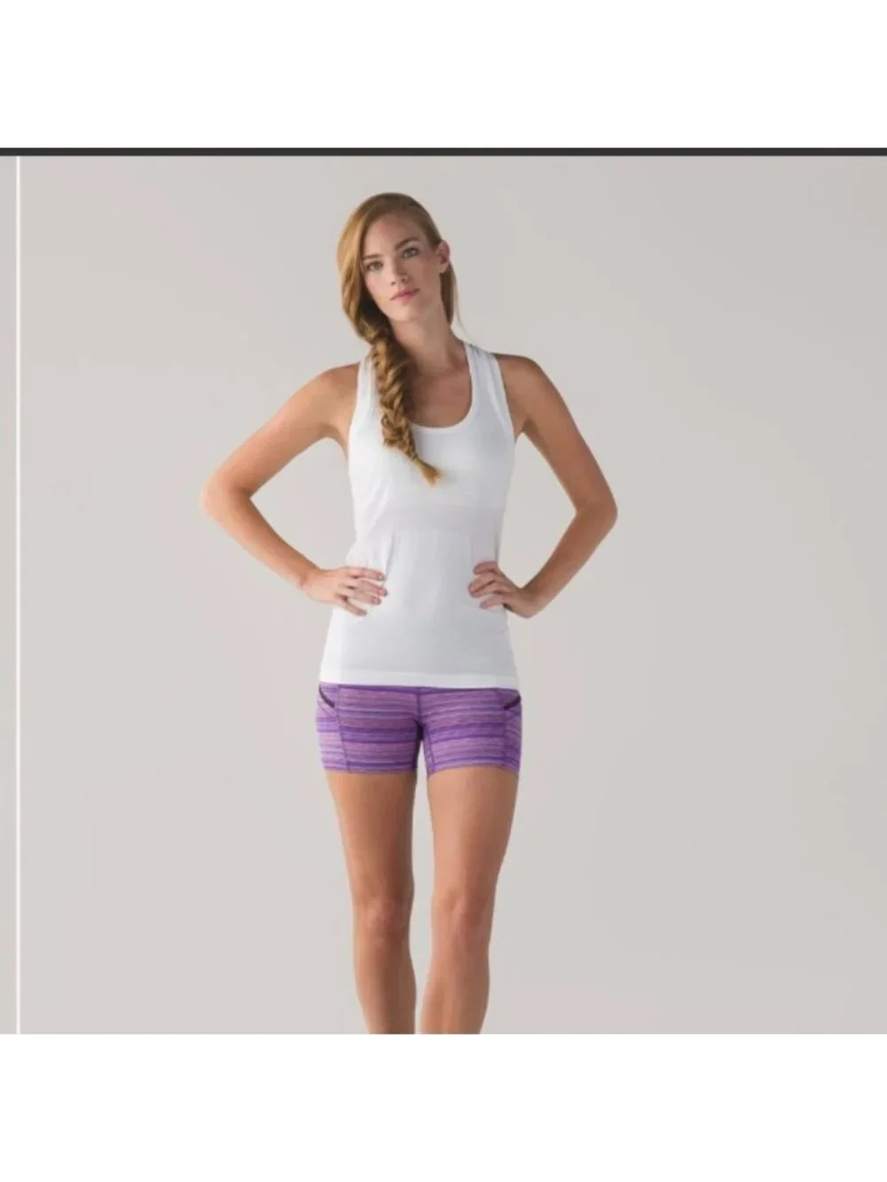 Lululemon What The Sport Short Space Dye Twist Iris Flower Pink Shell